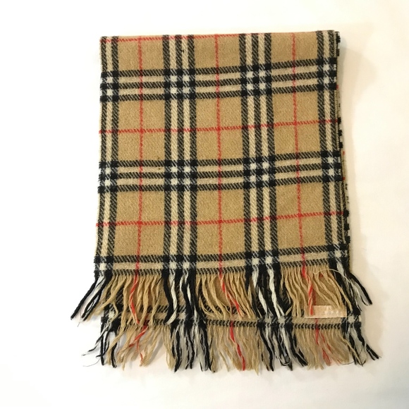 Burberry Accessories - Vintage Burberrys of London Nova Check Wool Scarf